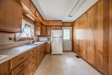 kitchen facing back door