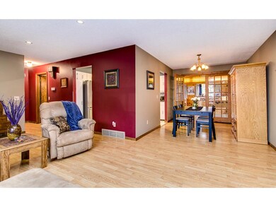Living room into dining room