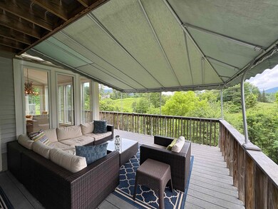 Deck with shade awning