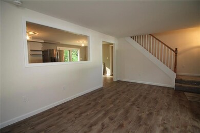 Living Room with new floors and new...
