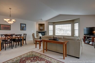 Open living room and dining room