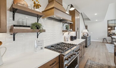 Kitchen with open shelving