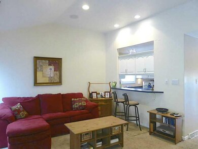 Living Room. Vaulted Ceiling plus Pass-Through fro