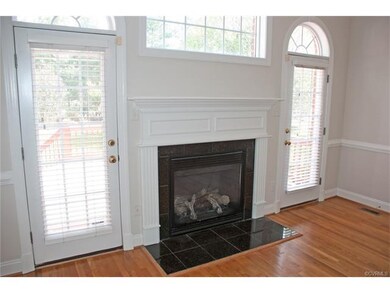 Gas fireplace serves as the focal point of the liv