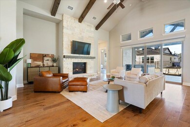 Living room featuring hardwood / wood-style floor