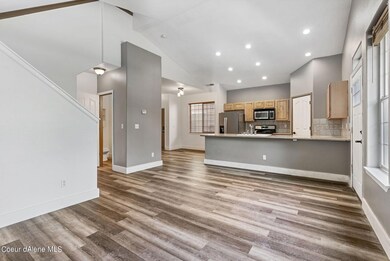 living room into kitchen
