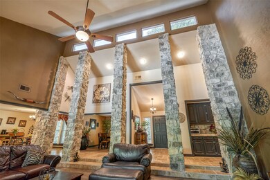 View from the family room into the entry.