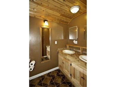 Main floor bathroom with beautiful custom vanity