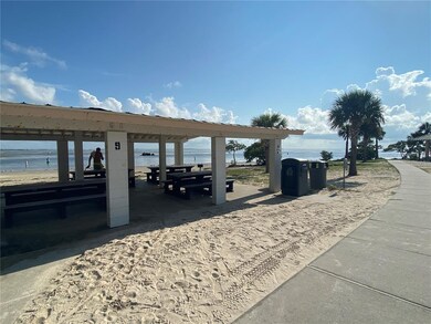 Covered shelter at Sunset Beach. Picnic area.