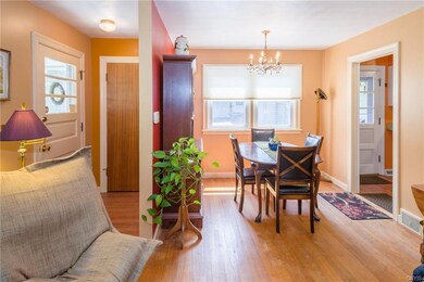 See the foyer and convenient closet at left and th