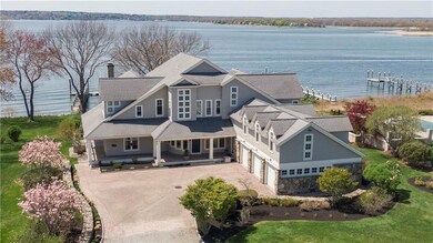 Expansive views of Greenwich Bay and Warwick Cove