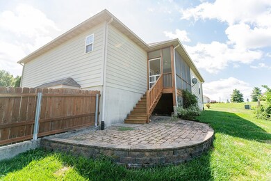 stairs to screened in back porch