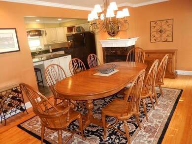 Formal dining room with fireplace...