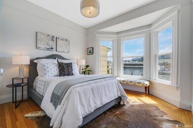 One of 1608's three bedrooms, this room gets south