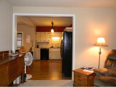 Living room into kitchen