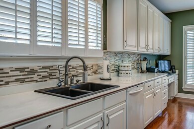 New tile backsplash accents this great cabinet.