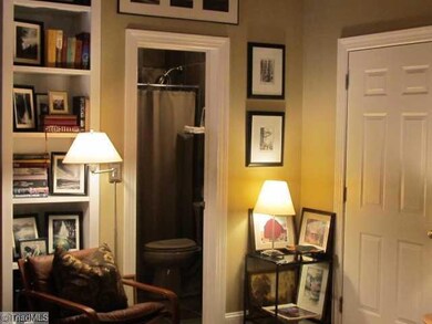 Master Bedroom. With built-in shelves