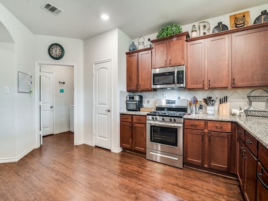 Spacious walk-in pantry and space for more than one cook at the same time.