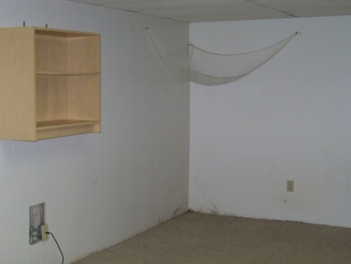 family room in basement