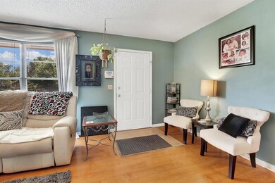 Front door into living room