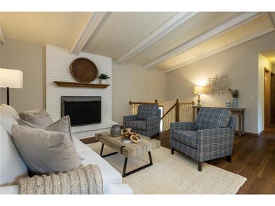 Living room with gas fireplace