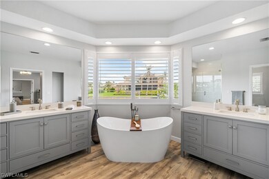 Master ensuite bath offers 2 separate vanities and