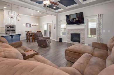 Open Living, Dining, & Kitchen with lots of light!