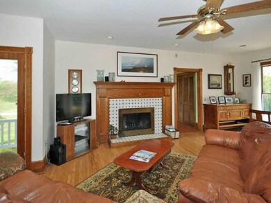 Living Room. Spacious living room with fireplace a