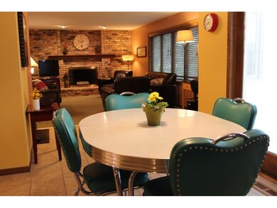 Spacious dinette area can easily accommodate a lar
