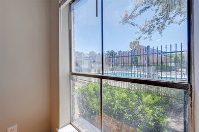 View of pool from living room