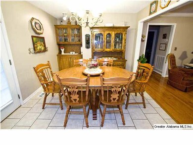 Large dining area in kitchen.