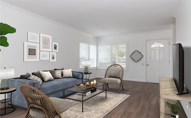 Virtually staged living room