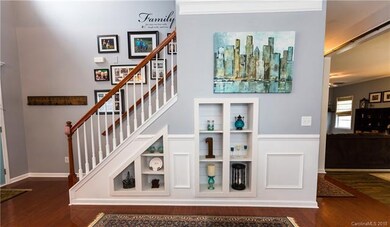 Built in shelving perfect for displaying decor and