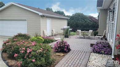 Paver stone patio and detached garage