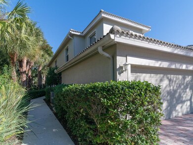 Lush landscaped entry way