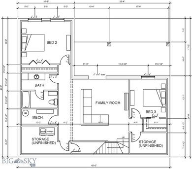 Lower level floor plan