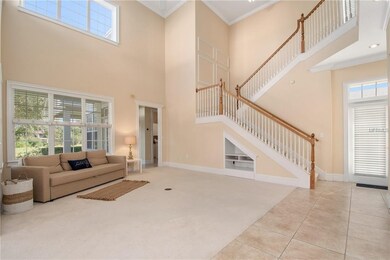 Great Room with staircase up to 2 bedroom suites, 
