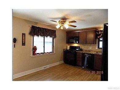 Kitchen. Freshly Painted and Bright. Large window 