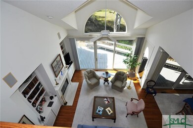 Looking from the cat walk into the Living Room