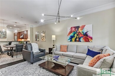 Main Living Area with modern stylish lighting.