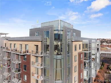 The top of 210 Rock, this penthouse soars above th