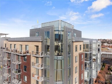 The top of 210 Rock, this penthouse soars above th