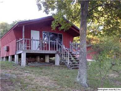 Porch facing bluff