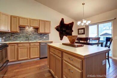 Kitchen with updated backsplash