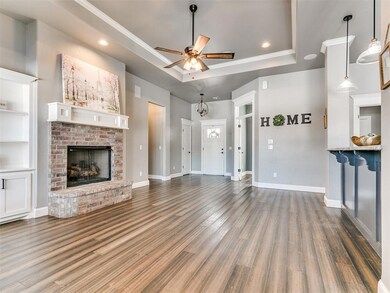Living  room featuring dark hardwood / wood-style 
