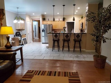 View from living room to the kitchen and breakfast