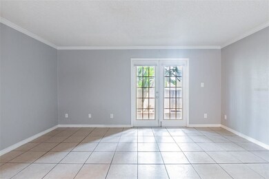 Tile flooring in living room.