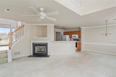 Open concept with living room, dining and kitchen 