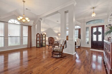 As you enter you see the sitting room and dining room.