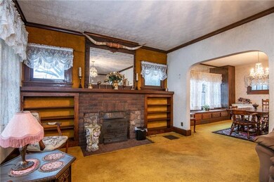 Living Room, wood burning fireplace